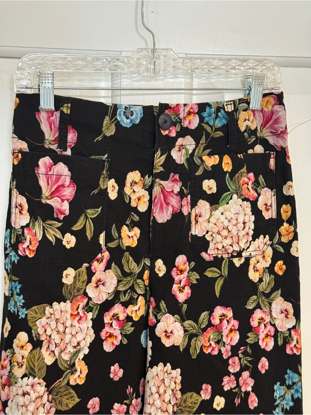 Maeve Anthropologie The Colette Floral Cropped Wide Leg Pants 26 25909 - Picture 5 of 16